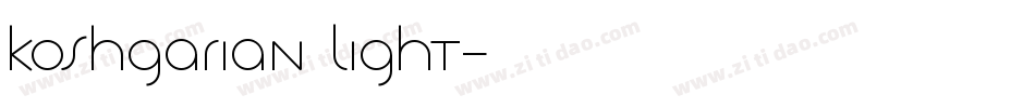Koshgarian Light字体转换